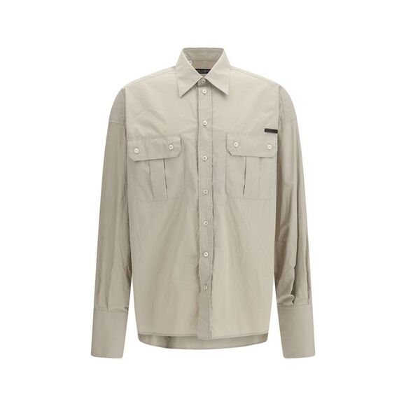 Dolce & Gabbana Beige Cotton Dress Men's Shirt